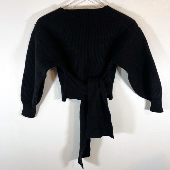 CLANE 90% Wool Long Sleeve Semi Cropped V Neck Sweater Size US XS - Picture 2 of 9